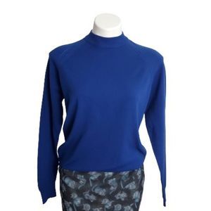 Vintage 1960s Designers Originals Blue Knit Top